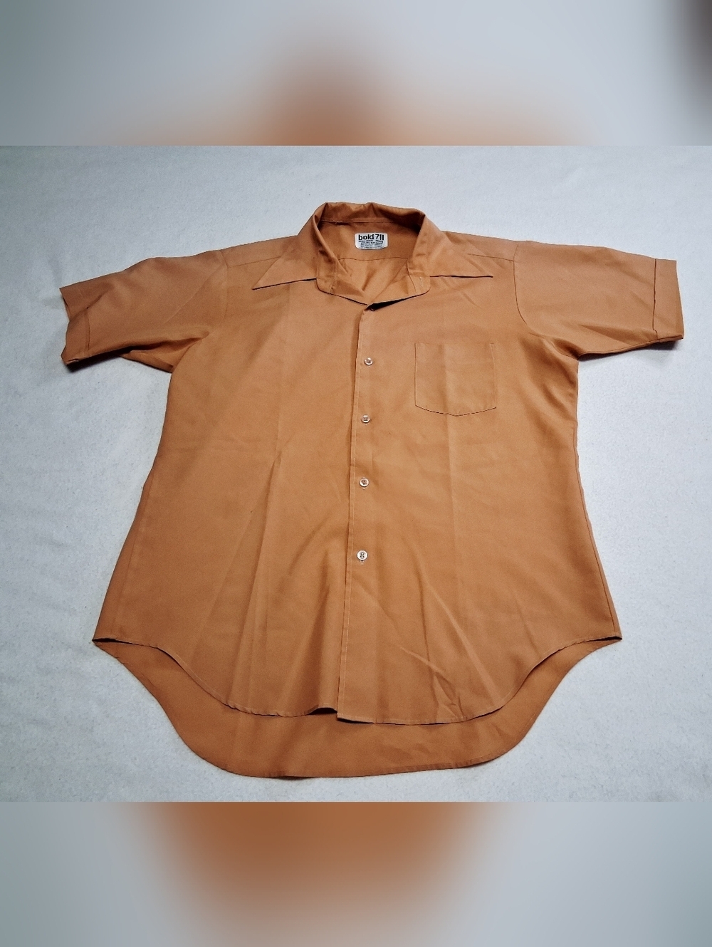 4/20$ Japan BOLD 711 Men's Short-Sleeve Casual Button-Down Shirt in Camel